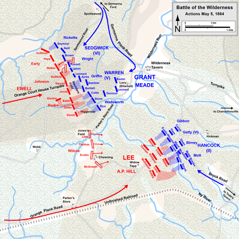 Warrren's V Corps. Encounters Confederate Forces