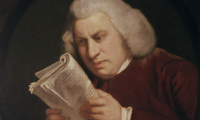 Samuel Johnson sings a contract to write a dictionary of the english launguage