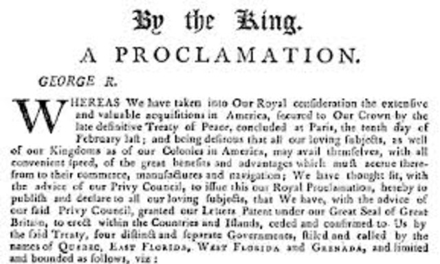 proclimation of 1763