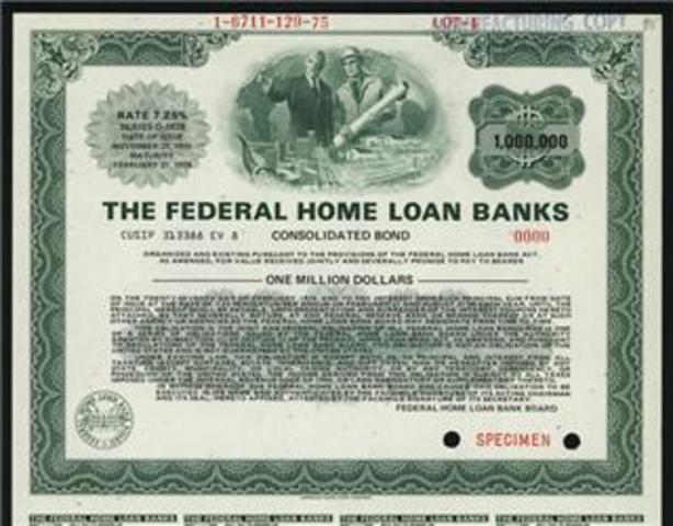 Hoover signs the Federal Home Loan Bank Act