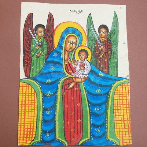 Jesus mit seiner Mutter-Äthiopien