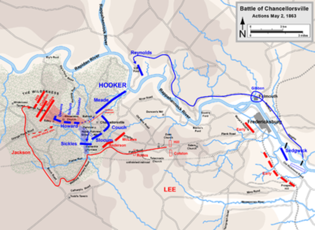 Confederates drive the Union Back
