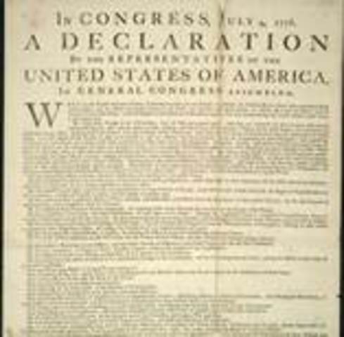 •	Declaration of Independence 1776