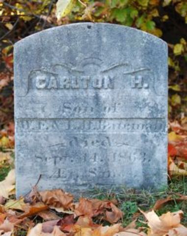 Death of infant son Carlton H. Bateman