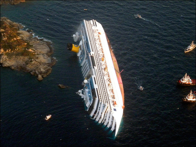 Cruise Ship capsizes off Italian coast
