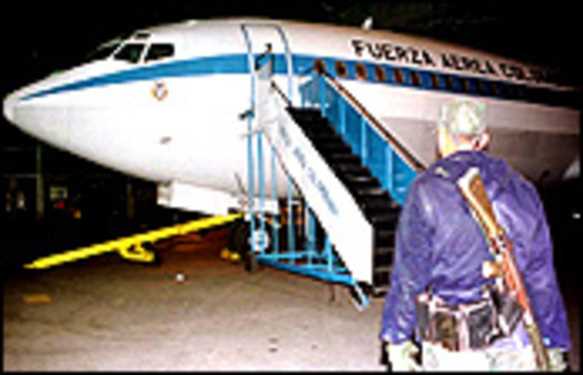 Heroina en Avion Presidencial.