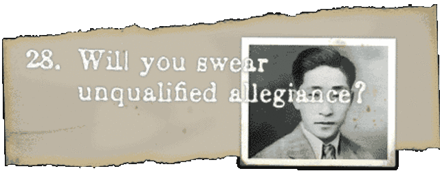 Japanese views on Loyalty questionnaire  for army registration