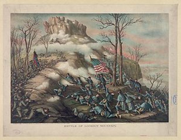 Bragg loses Lookout Mountain to Hooker's forces.