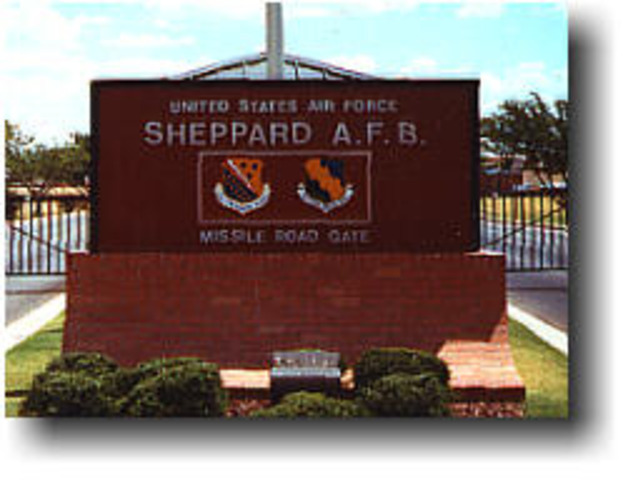 Shipped to Sheppard AFB, TX