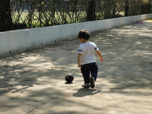 primerira vez jogando futebol