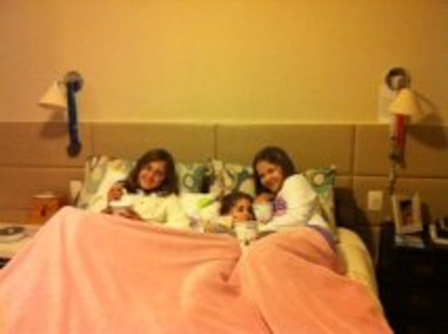 Festa do pijama com as minhas primas
