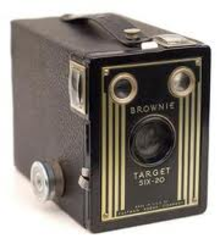 Brownie box roll-film camera