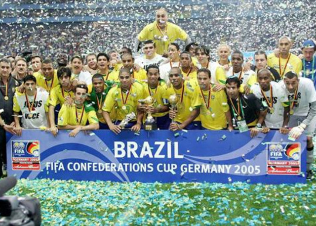 A Seleção Brasileira de Futebol é bicampeã da Copa das Confederações