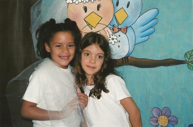 Passeando pelo colégio no evendo "Manhã da integração" (Letícia)