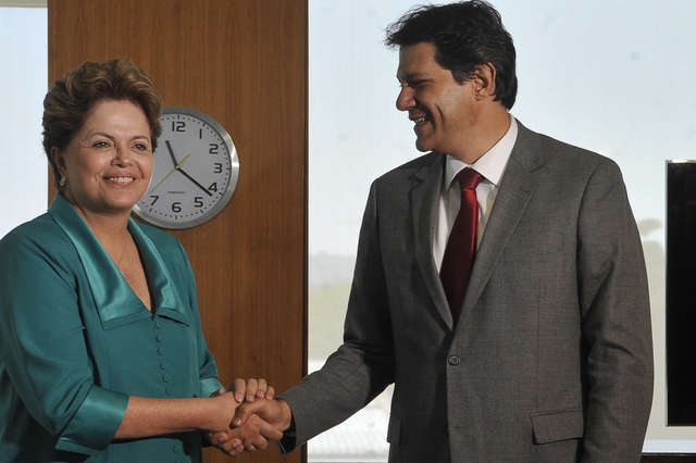 Dilma Rousseff recebe Fernando Haddad no Palácio do Planalto