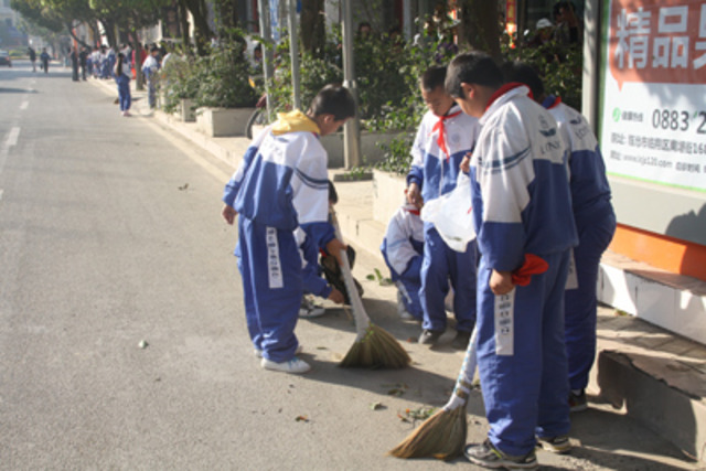 My first day of middle school in china.