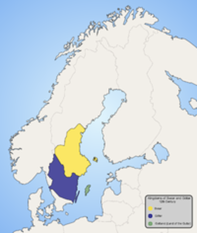 Landet Sverige bildas på 1200-talet