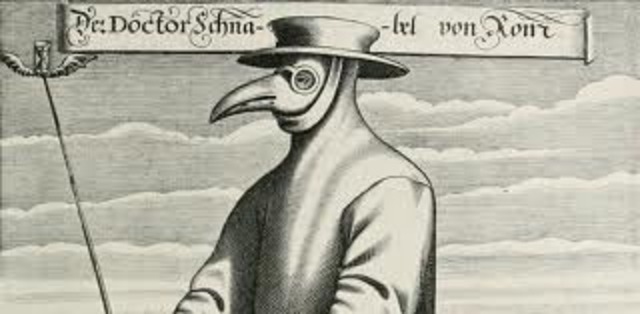 In Europe, the Black Death, a huge outbreak of plauge carried by rat fleas, kills 25 million people, one third of the population