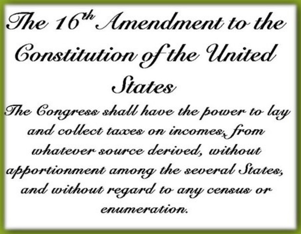 16th Amendment Adopted