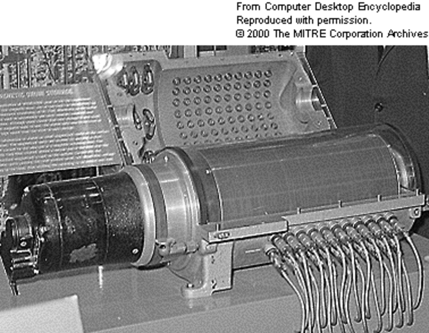 Andrew Donald Booth invents magnetic drum memory