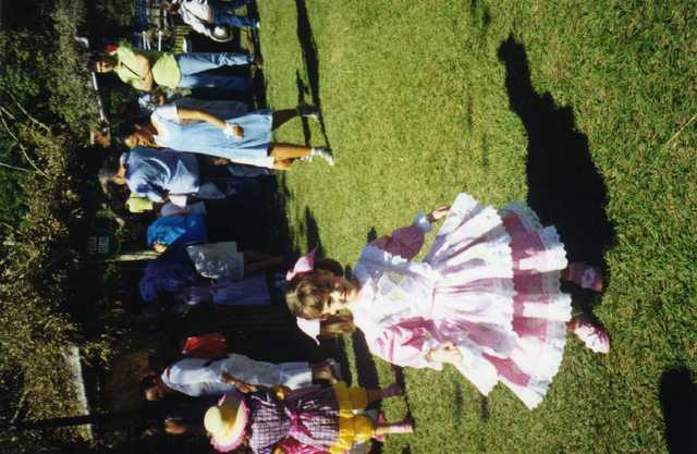 Aninha na sua primeira festa junina