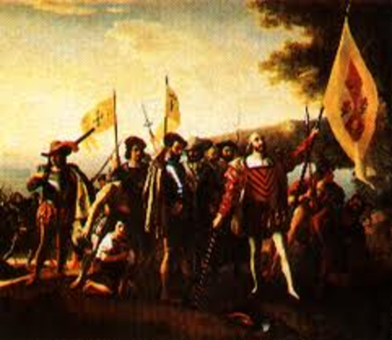 Columbus discovers West Indies