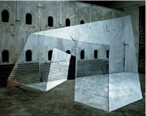 Georges Rousse, Installation à Bercy, 1984