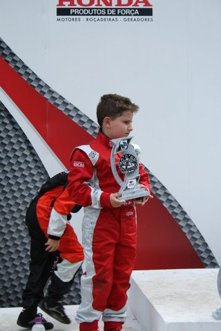 Primeiro podio de Diogo no Kart