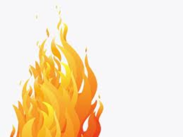 The fire