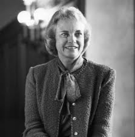 Sandra Day O'Connor became the first woman to serve as an associate justice on the Supreme Court of the United States.