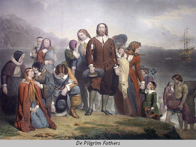 Pilgrim Fathers arriveerden Mayflower