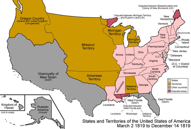 Nine frontier states joined the other thirteen
