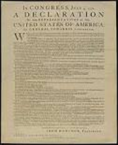 Declaration of Independence.