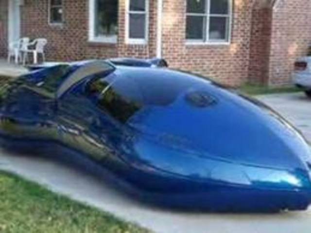 super sonic blue car