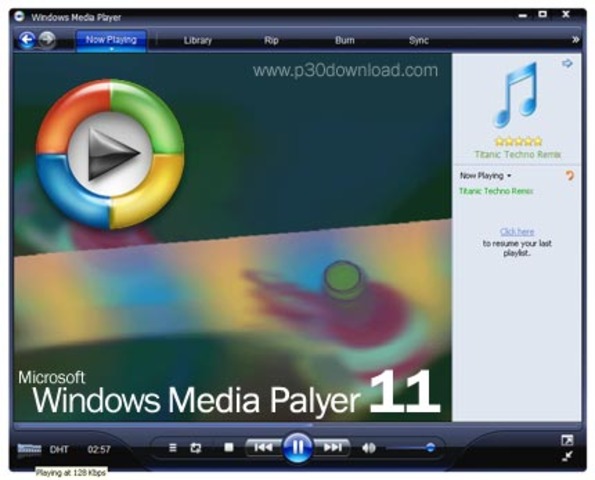 Windows Media Player  takes over "Film Strip Projector"