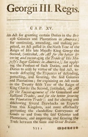Sugar act of 1764