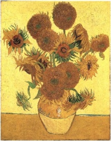 Gogh moves to Arles. Paints the sunflower pieces  mental problems