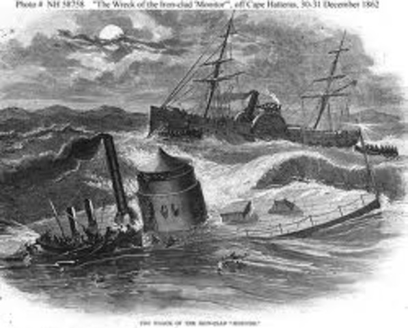 The monitor gets caught in a storm