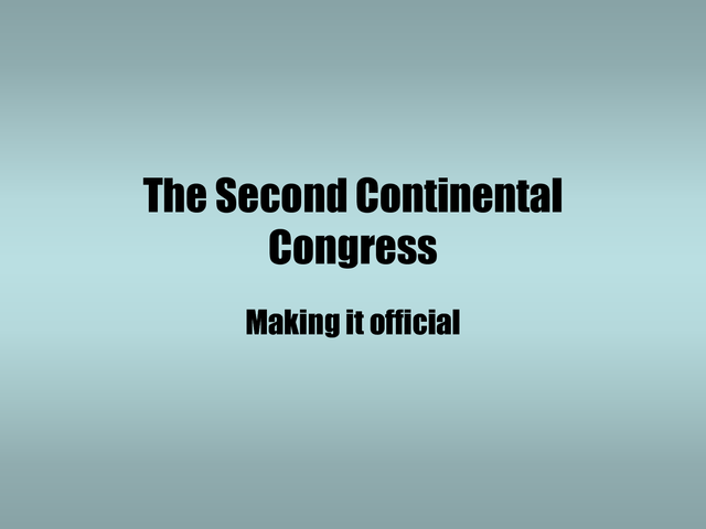 The Second Continental Congress