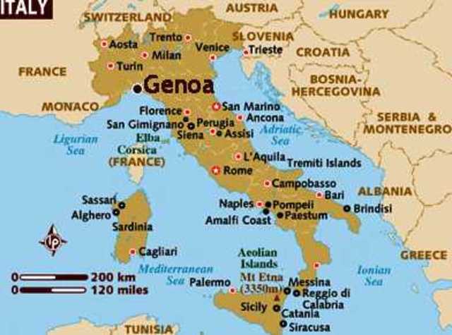 he was born in talian port city of Genoa in 1451