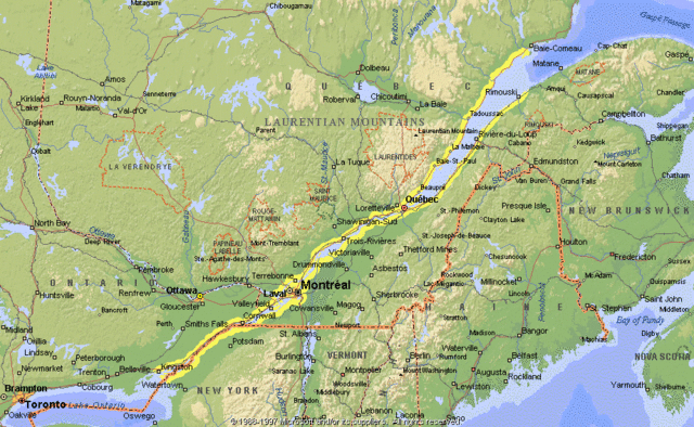 Champlain sails to the Saint Lawrence rivers