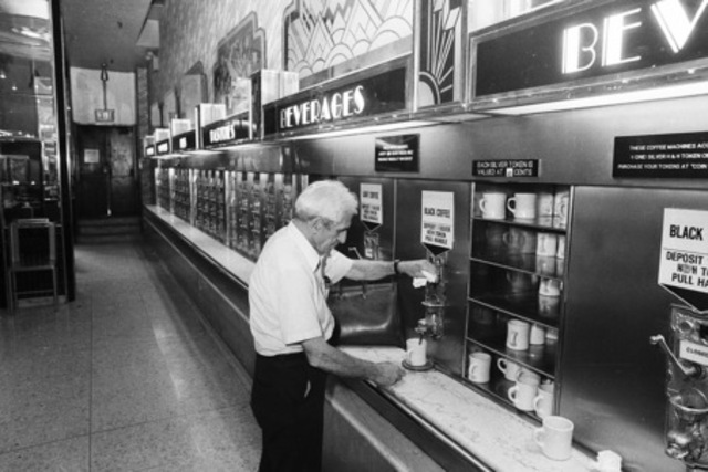 First coin operated restaurant