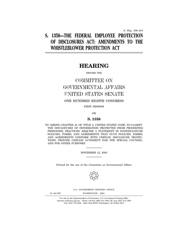 Whistleblower Protection Act of 1989