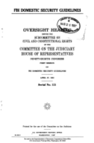 FBI Domestic Security Investigation Guidelines in 1976