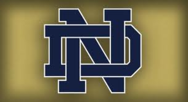 Redshirt junior at Norte Dame in 1977.