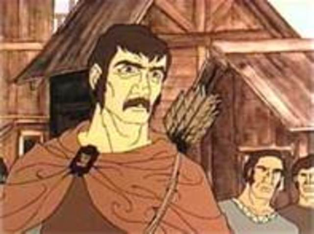 Smaug attacks Lake Town and is killed by Bard.