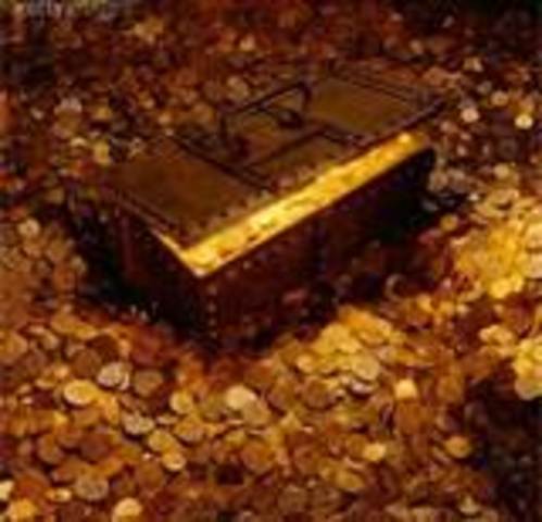 Bilbo heads home with 2 chests of gold and silver.