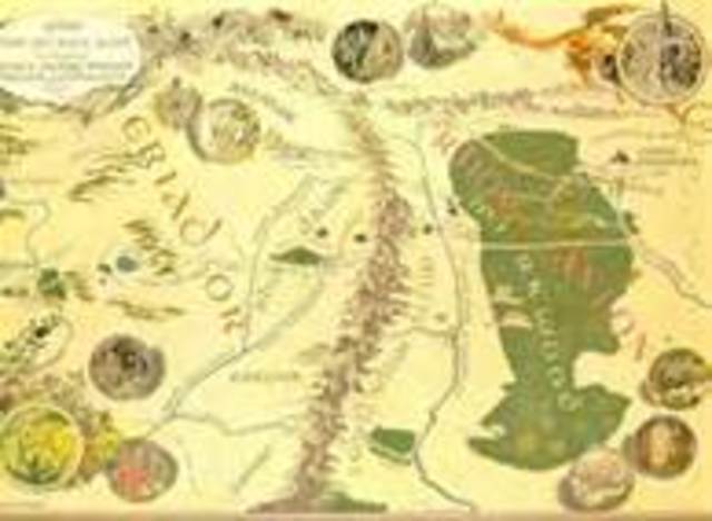 Thorin's map reveals a secret entrance to the Lonely Mountain.