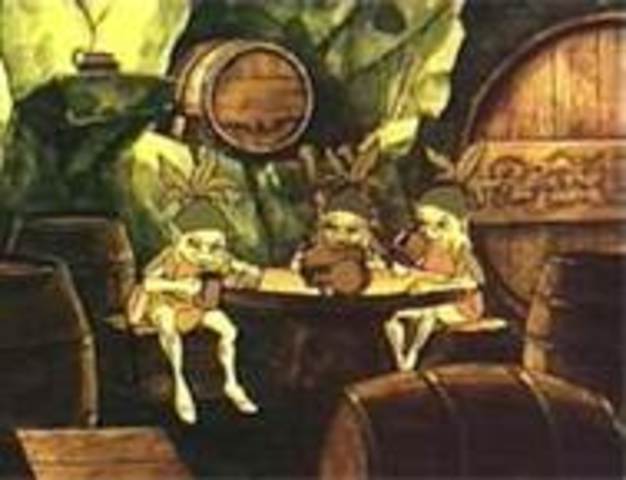 Bilbo gets all the dwarves out of imprisonment.