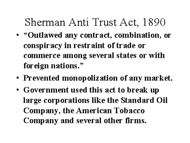 Sherman Act.